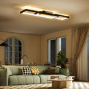 Lampada LED a Soffitto 70x30 cm Dimmerabile 3000-6000K con Telecomando e Interruttore Nero      