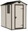 Casetta da Giardino Porta Attrezzi 130x192x198 cm in Resina Effetto Legno Keter Manor 4x6 Beige