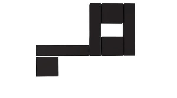 Parete Attrezzata Mobili Salotto 6 Mobili Sospesi 255x31x190cm TFT  Boost Antracite prezzo