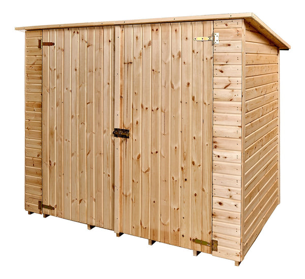 sconto Casetta Box da Giardino per Biciclette 2x1,2 m con Pavimento in Legno Picea Massello 16mm Eden