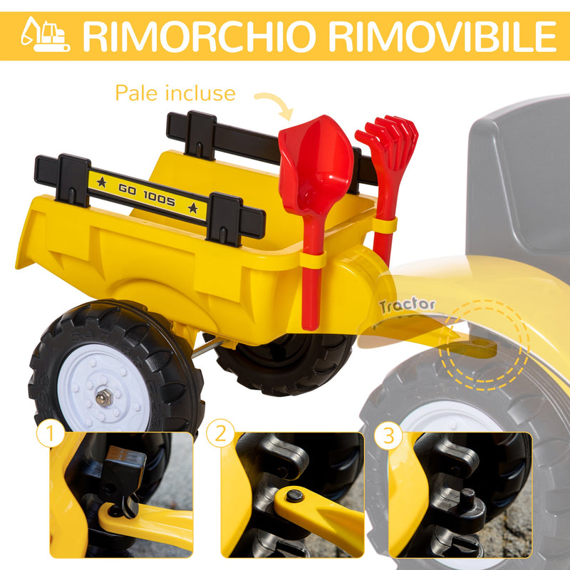 CAMION A FRIZIONE MEZZO DI LAVORO GIOCO PER BAMBINI 3+ CON RUSPA E Rimorchio 8021000090312 CAMION A FRIZIONE MEZZO DI LAVORO GIOCO PER BAMBINI 3+ CON RUSPA E Rimorchio 8021000090312