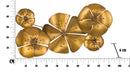 Pannello Flower Oroy 94x6x50 cm in Ferro Oro