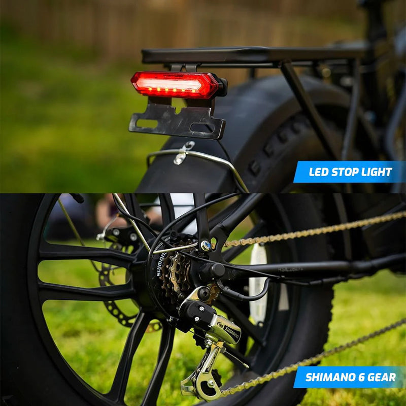 Fat-Bike Bicicletta Elettrica Pieghevole 36V a Pedalata Assistita 20” 250W SkyJet NitroPro Nera