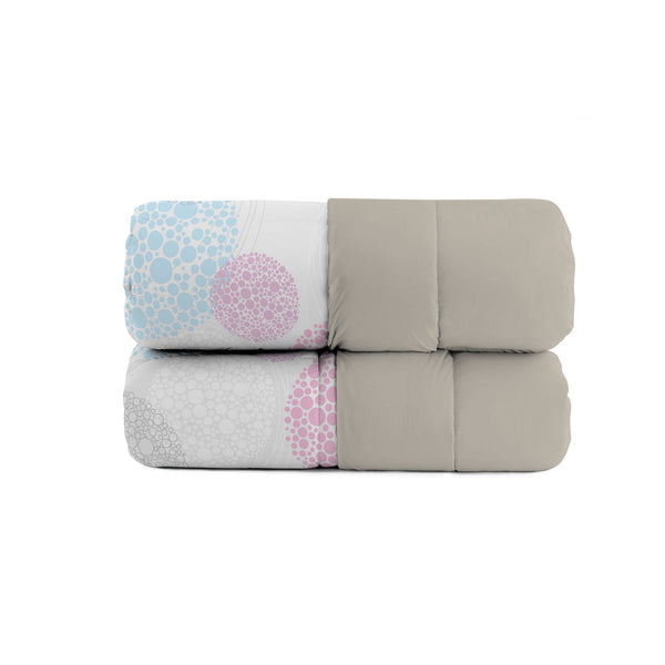 Trapunta Invernale Stampata in Microfibra 200gr Double Face Molecole Varie Misure sconto