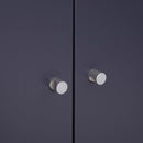 Armadio Archivio a 3 Ripiani in Metallo Nero 65x36x105 cm 