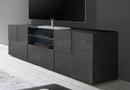 Mobile TV 2 Porte 2 Nicchie in Melamina 181x42x57cm TFT Chequers Antracite