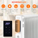 Stufa Termosifone ad Olio 42,5x24x63 cm 2180W 9 Elementi Bianca