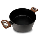 Casseruola Ø 24cm Antiaderente Induzione Silex Elegance Wood Nero