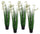 Set 4 Piante Artificiali con Vaso Ø 70x100 cm Grevillea in Plastica Bianco