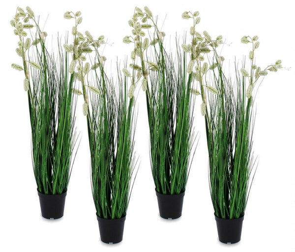 acquista Set 4 Piante Artificiali con Vaso Ø 70x100 cm Grevillea in Plastica Bianco
