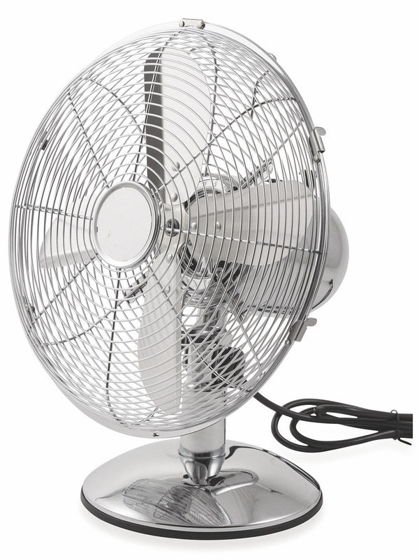 sconto Ventilatore da Tavolo 30cm Oscillante 3 Velocità  35W Kooper Eolo Cromato