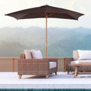Ombrellone da Giardino 2x2,95 m Palo Ø38 mm in Legno Marrone
