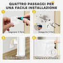 Cancellino per Cani Regolabile per Cani Piccoli Estensibile e Retrattile 0-140x86,5 cm Bianco   