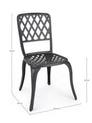 Set 2 Sedie da Giardino 44x46x89h cm Faenza Antracite 