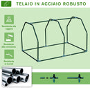Mini Serra da Giardino e Balcone 99x71x60 cm in Plastica PE e Acciaio con Chiusura a Zip