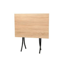 Tavolo pieghevole 60x90x75 cm rovere sonoma e gambe nero