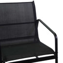 Set Salotto da Giardino Divano 2 Poltrone e Tavolino in Metallo Jewell Antracite