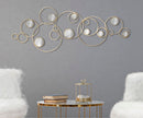 Pannello da Muro Light Mirror 118,5x2,5x47 cm in Ferro 