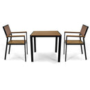 Sedia da Giardino 55X58xh83 cm in Alluminio e Polywood  Antracite