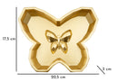 Svuotatasche Butterfly 20,5x17,5x3 cm in Resina Oro      