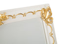 Cornice Butterlyforest 20x2,8x25 cm in Poliresina e Vetro Crema e Oro