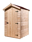 Casetta Box da Giardino 1,4x1,4 m con Pavimento e WC a Secco in Legno Picea Massello 16mm Eden