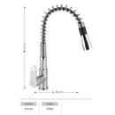 Rubinetto Cucina Miscelatore Monocomando Lavello in Ottone Hena pull down Cromato