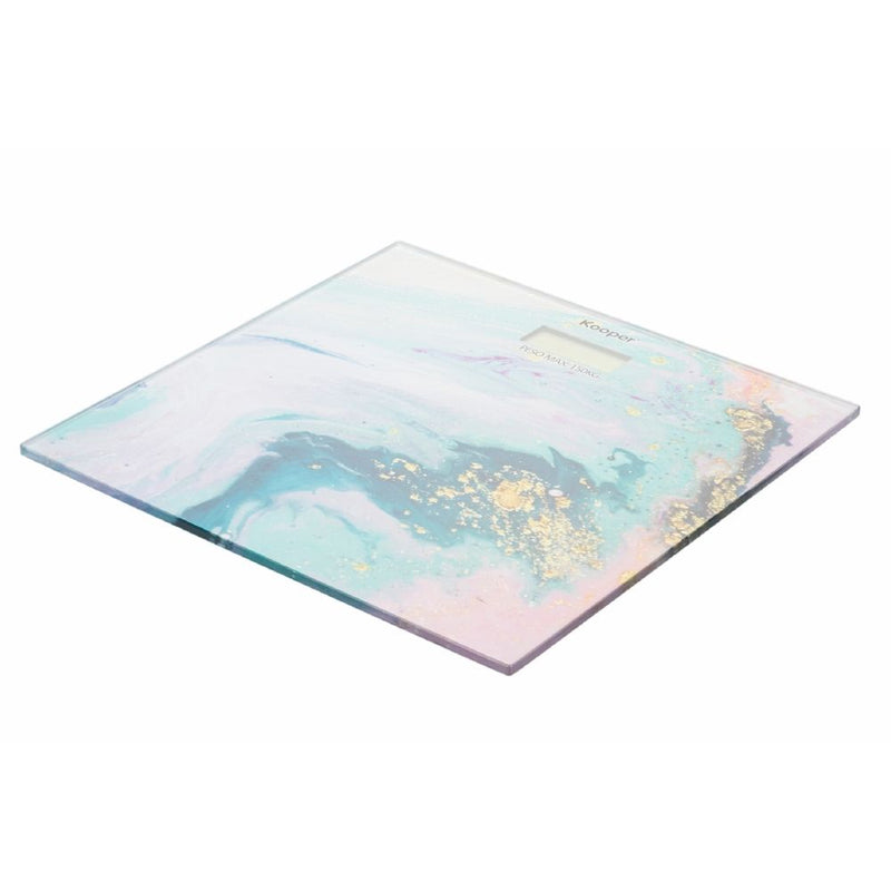 Bilancia Pesapersona Elettronica Max 150 Kg in Vetro Kooper  Rosa