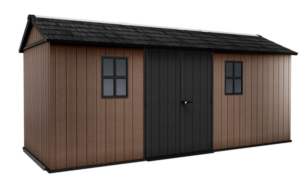 online Casetta Box da Giardino 230x539x246 cm Newton Plus 7517/1775 Doppia Opzione Montaggio in Resina Evotech+ Marrone