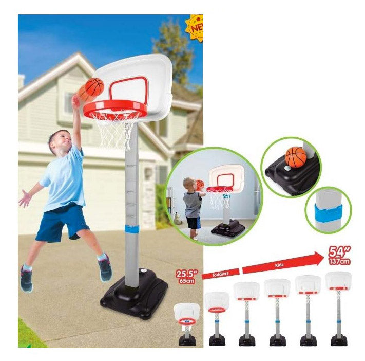 Canestro da Basket per Bambini Altezza Regolabile con Palla Baby Basket