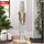 Soldato Schiaccianoci di Natale Alto 106 cm con Meccanismo Funzionante e Capelli in Peluche in Legno Bianco e Oro