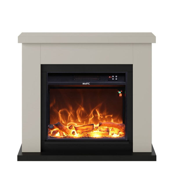 Camino Elettrico da Pavimento 99x88,3x25 cm Effetto Fiamma 1500W Sined Asciano Beige prezzo