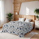 Trapunta Invernale Stampata in Microfibra 200gr Urban Blu Varie Misure
