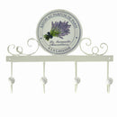 Appendiabiti a Muro 4 Ganci 34x23,5x7 cm in Metallo Bianco