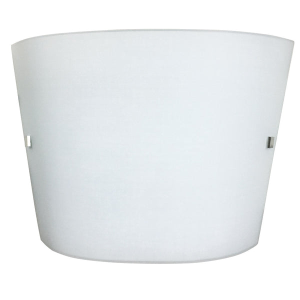 sconto Applique 1xE27 Montatura Bianca Vetro Lastra Serigrafato Tessuto Bianco E-Energy Rachele