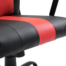 Sedia da Gaming Ergonomica in Similpelle Altezza Regolabile con Cuscino Nera e Rossa 