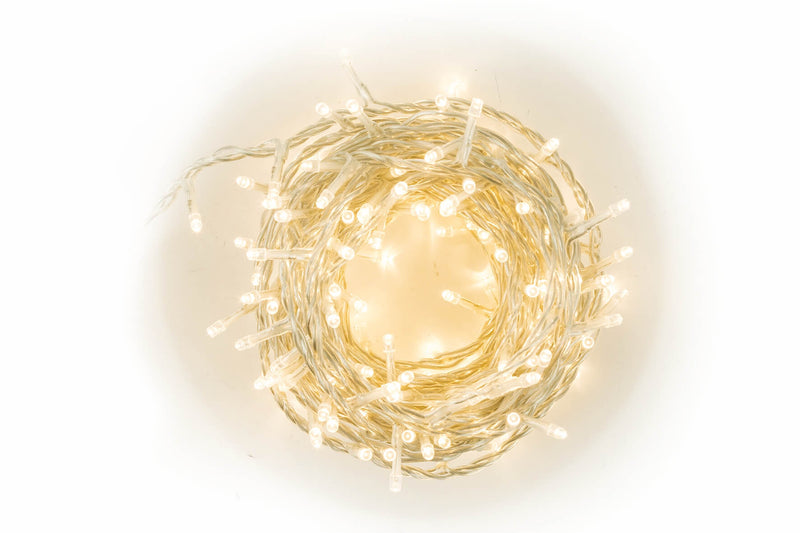 Luci di Natale 300 LED 12m Bianco Caldo da Interno Soriani