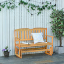 Panchina Dondolo da Giardino 2 Posti 132x51x95,5 cm in Legno di Abete