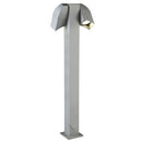 Lampada Palo Paletto per Giardino 2 Luci Orientabili Colore Alluminio per Esterno Linea Eur Sovil