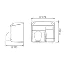 Asciugamani Elettrico Antivandalo con Fotocellula 2400W Vama Ariel SF Acciaio Inox Satinato