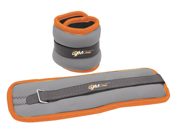 online Set Polsiera Cavigliera 2 Kg (1+1) Regolazione con Velcro in Neoprene Grigio e Arancione