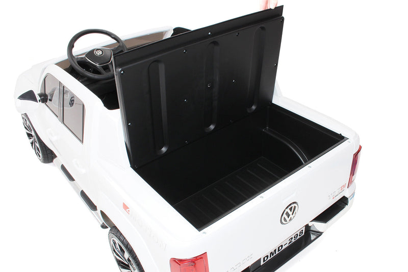 Macchina Elettrica per Bambini 2 Posti 12V con Licenza Volkswagen Amarok Bianca