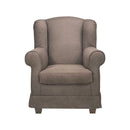 Poltrona Bergere 103x87x84 cm in tessuto tortora