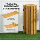 Passerella per Giardino a Doghe 185x60 cm Arrotolabile in Legno di Abete Giallo 