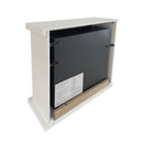 Camino a Bioetanolo da Pavimento 75x28x70 cm Stoccolma in Legno Bianco 