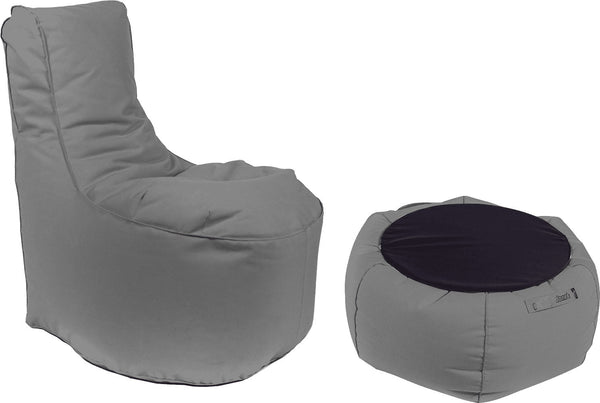 Poltrona Pouf e Tavolino in Acrilico Pomodone Grigio Chiaro prezzo