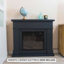 Cornice da Pavimento per Inserto Camino Elettrico 114x28,2x102,2 cm in MDF Sined Caldera Grigio