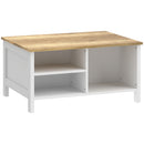 Cassapanca Contenitore 80x60x40 cm con Coperchio Sollevabile in Pannello Truciolare e Metallo Effetto Legno Naturale      