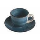 Set 6 Tazzine da Caffè con Piattino Ø6,8x5,6 cm in Gres VdE Tivoli 1996 Baita Acqua