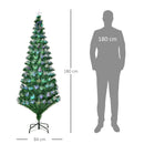 Albero di Natale Artificiale 180 cm in Fibra Ottica Foltissimo 230 LED 